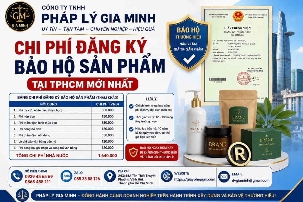 Chi Phí Đăng Ký Bảo Hộ Sản Phẩm Tại TPHCM Mới Nhất
