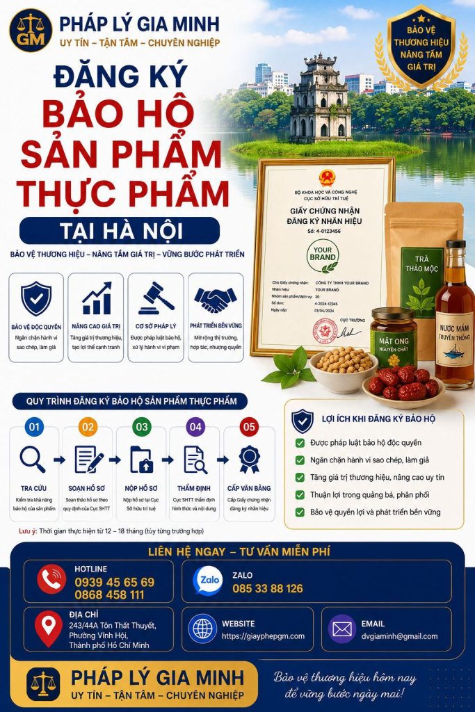 Đăng Ký Bảo Hộ Sản Phẩm Tại Hà Nội