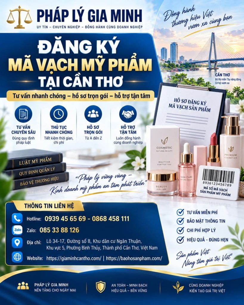 Đăng ký mã vạch mỹ phẩm tại Cần Thơ