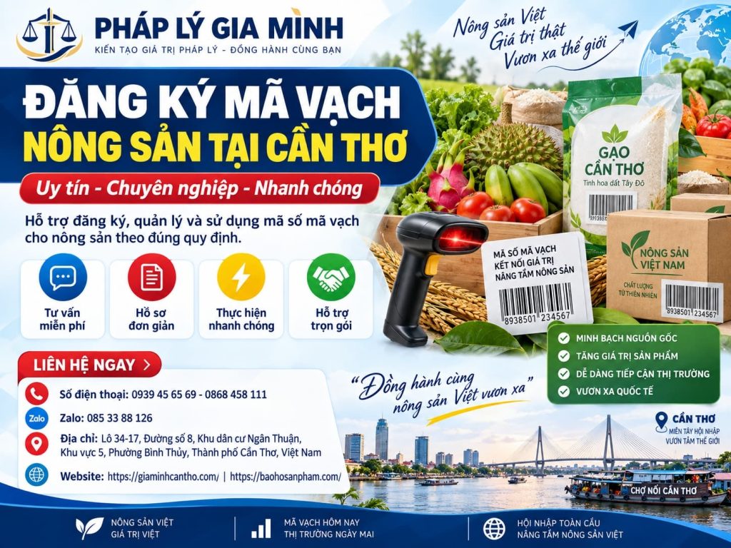 Đăng ký mã vạch nông sản tại Cần Thơ
