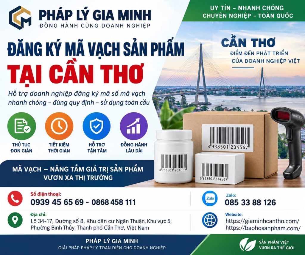 Đăng ký mã vạch sản phẩm tại Cần Thơ