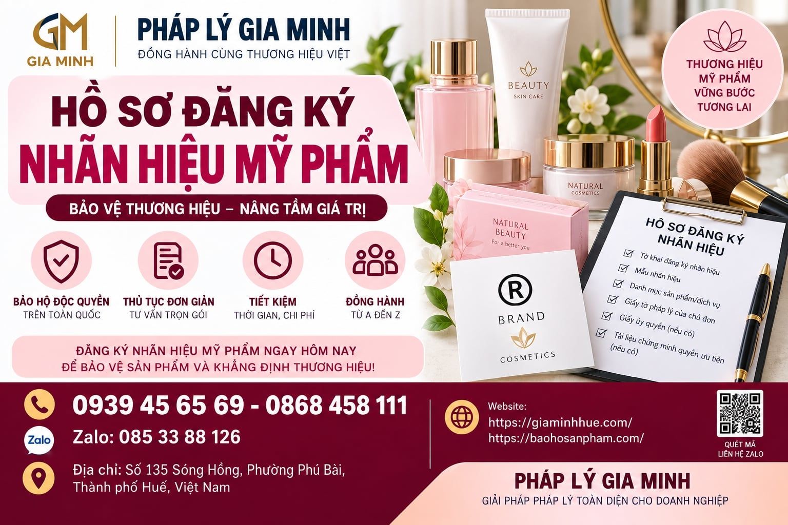 Hồ sơ đăng ký nhãn hiệu mỹ phẩm