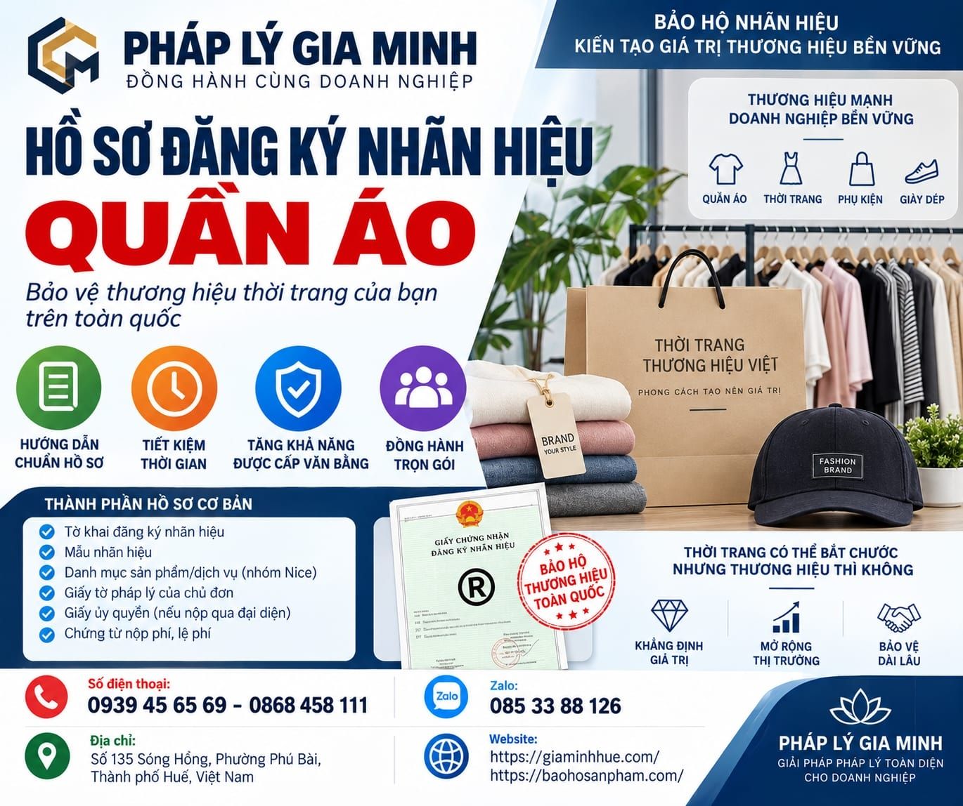 Hồ sơ đăng ký nhãn hiệu quần áo