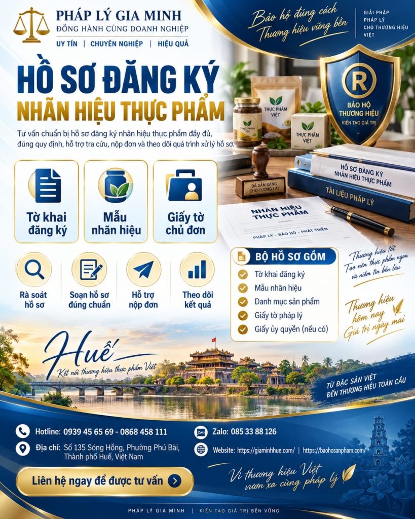 Hồ sơ đăng ký nhãn hiệu thực phẩm