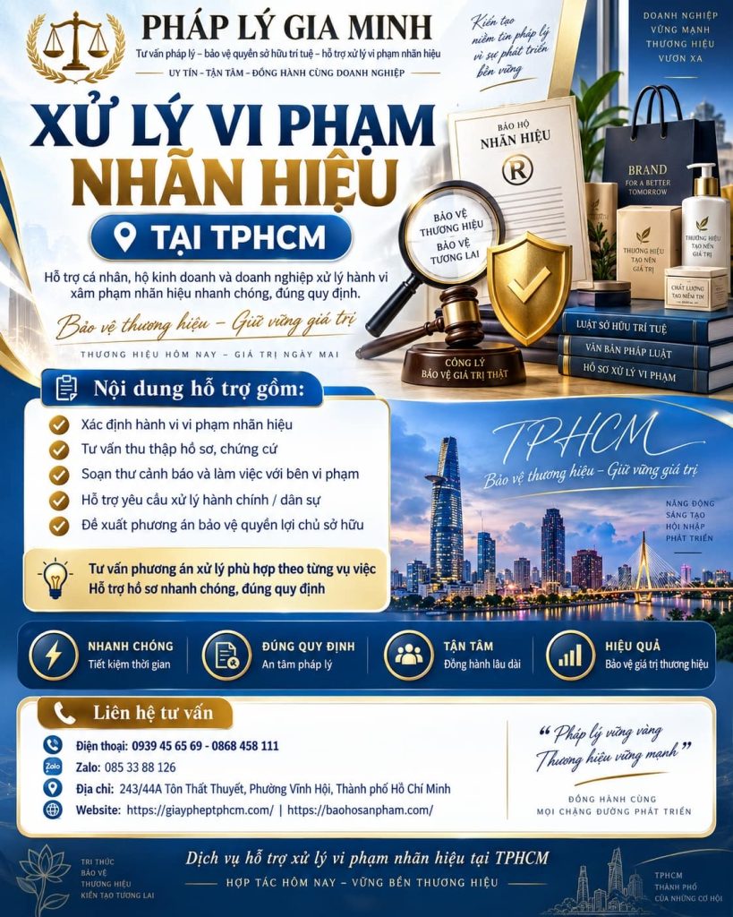 Xử lý vi phạm nhãn hiệu tại TPHCM