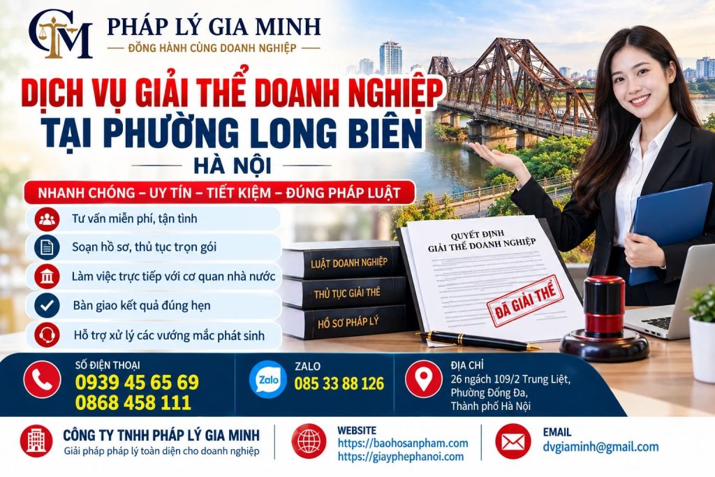 Dịch vụ giải thể doanh nghiệp tại phường Long Biên Hà Nội