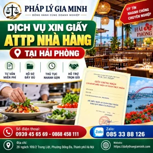 Dịch vụ xin giấy ATTP nhà hàng tại Hải Phòng