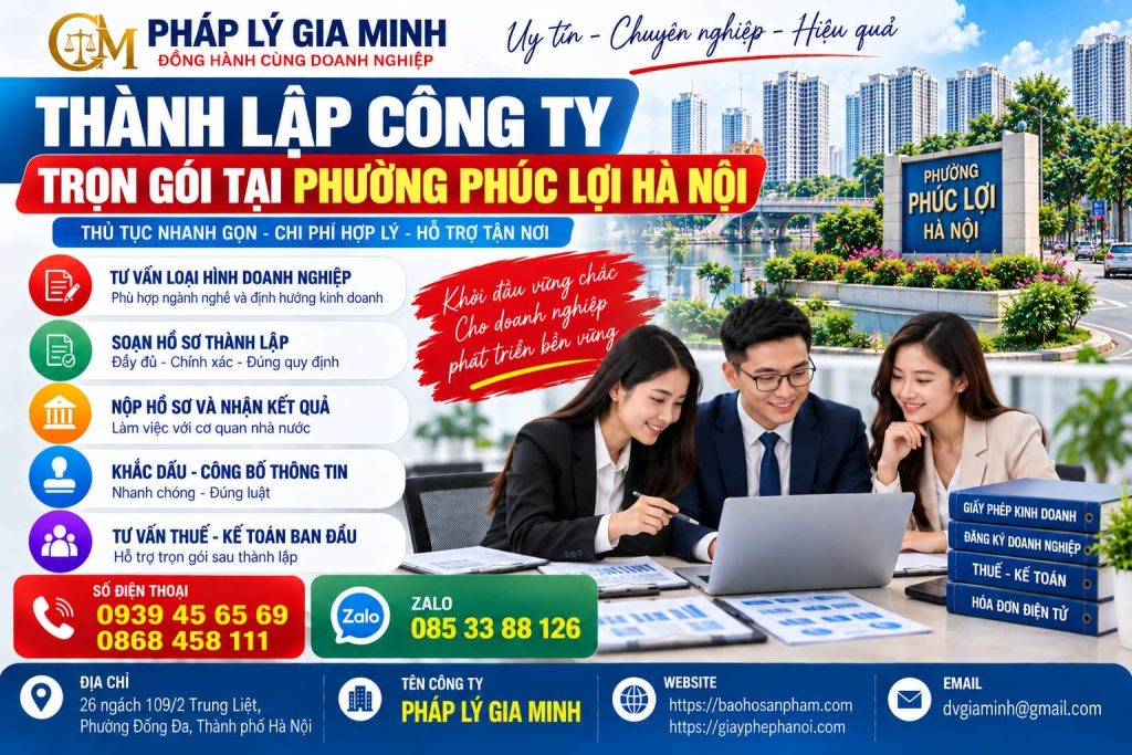 Thành lập công ty trọn gói tại phường Phúc Lợi Hà Nội 1 Thành lập công ty trọn gói tại phường Phúc Lợi Hà Nội